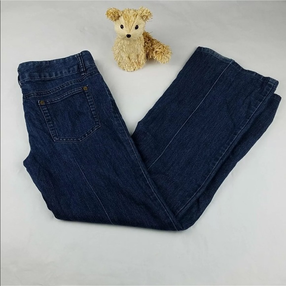 MICHAEL KORS women's Blue Dark Wash Wide Leg Jeans - Picture 3 of 5